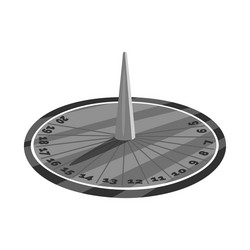 Sundial and clock symbol vector