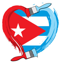 cuba grunge flag Vector Image