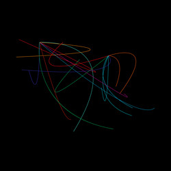 random curvy squiggly tangled lines knot loop vector image