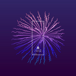 3d abstract sphere array with dynamic particles vector image
