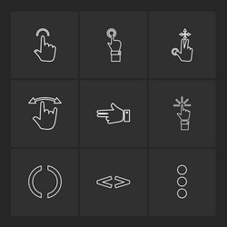 hands pointer arrows directions eps icons set vector image