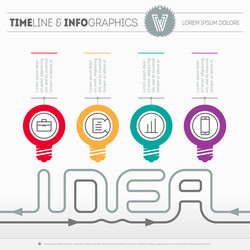 infographic web template with icons and design vector image