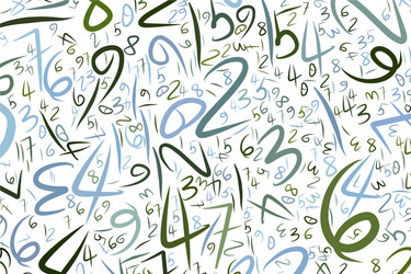 numbers abstract hand drawn texture backdrop vector image