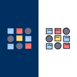 pattern system data science icons vector image
