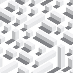 seamless pattern with isometric blocks vector image