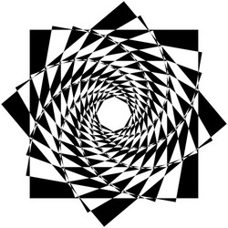 abstract geometric element with inward rotating vector image