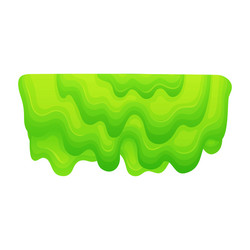 Dripping mass green slime cartoon blob vector