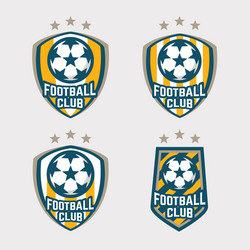 football club logo badges set vector