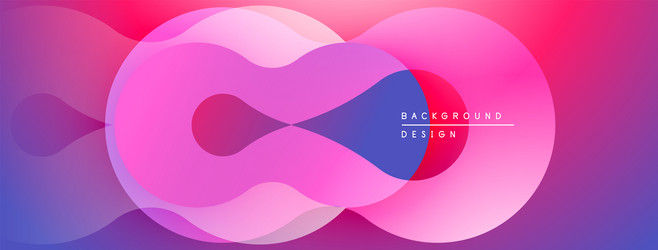 abstract shapes overlap creating vibrant vector image