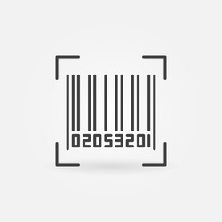 Barcode scan icon product price reader sticker Vector Image
