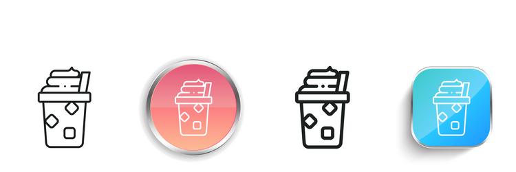 beverage icon thin linear regular and button vector image
