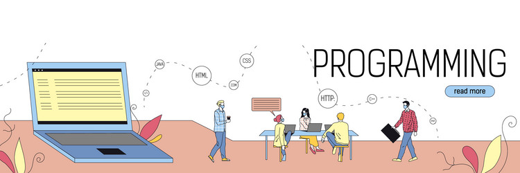 software web development programming concept vector image