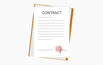 contract template for web landing page vector image