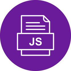 js file document icon vector image