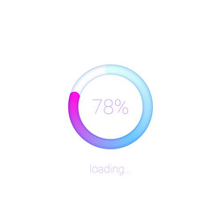 modern 3d web preloader updates progress bar vector image