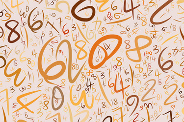 Numbers background abstract hand drawn texture vector