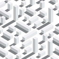 seamless pattern with isometric blocks vector image