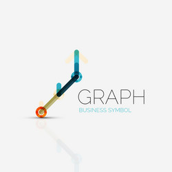 abstract logo idea linear chart or graph vector image