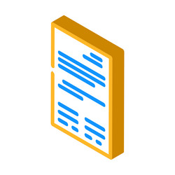 Business folder isometric icon vector