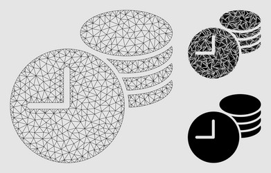 credit mesh network model and triangle vector image