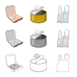design dump and sort icon set vector image