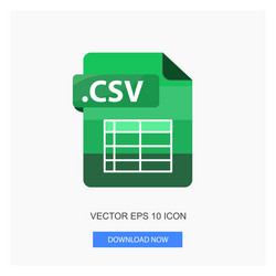 document formats csv file paper green tone color vector image