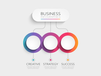 Modern 3d infographic template with 4 steps Vector Image
