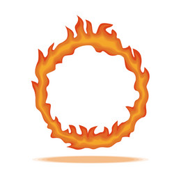 ring fire circle surrounded hot red vector