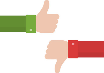 Good and bad thumbs up down icon Royalty Free Vector Image
