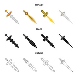 isolated object of game and armor icon collection vector image