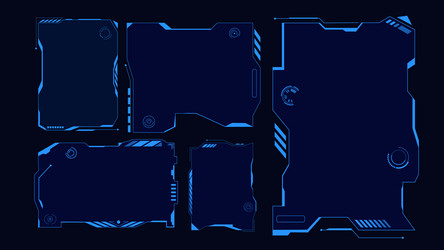 techno frame interface futuristic virtual hud vector image