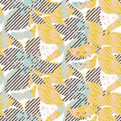 Abstract flower seamless shaded pattern vector