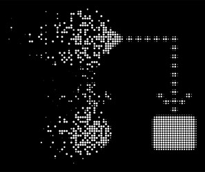 bright dust pixel halftone bitcoin algorithm vector image