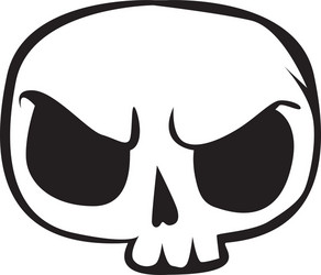Evil Skull Illustration Vector Image