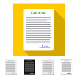 isolated object of form and document icon set vector image