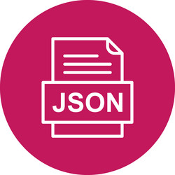 json file document icon vector image