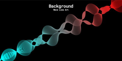 modern abstract background with wavy lines in red vector image