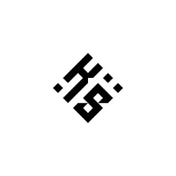 Sk geometric abstract concept logo initial Vector Image