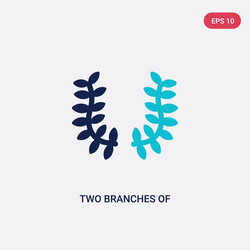 two color branches frame icon from army vector image