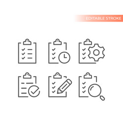 Checklist Icon Set - Task Management vector image