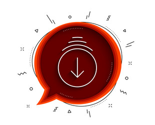 scroll down arrow line icon scrolling screen sign vector image