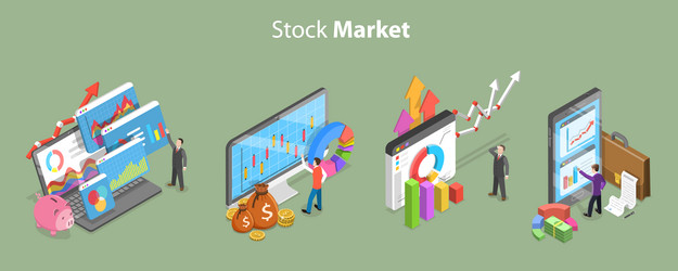 3d isometric flat conceptual vector image