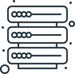 database icon editable stroke vector image