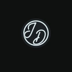 initials jd logo monogram with simple circle line vector image