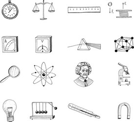 atom and voltmeter with perpetual motion circuit vector image
