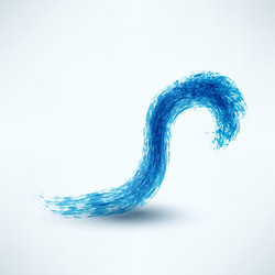 Blue wave sign Royalty Free Vector Image - VectorStock