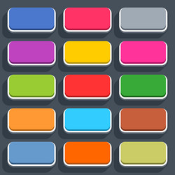 flat blank web button rounded rectangle icon vector image
