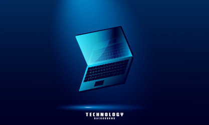 laptop analysis processing structure isometric vector image