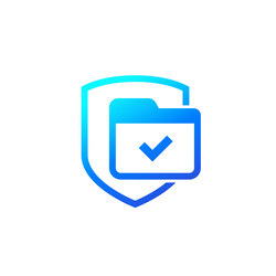 Secure folder protected data icon for web vector