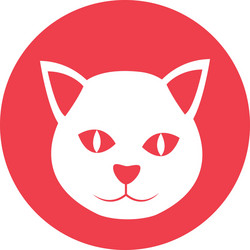 cute cat mascot isolated icon vector